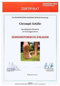Zertifikat Christoph Schäfer